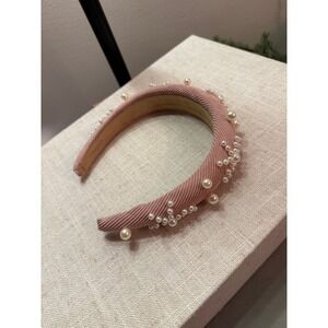 urban outfitters headband girly pearl clusters pink updo summer pretty femme O/S